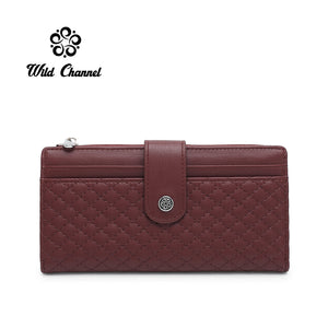 Wild Channel Ladies Quilted Bi Fold Long Purse