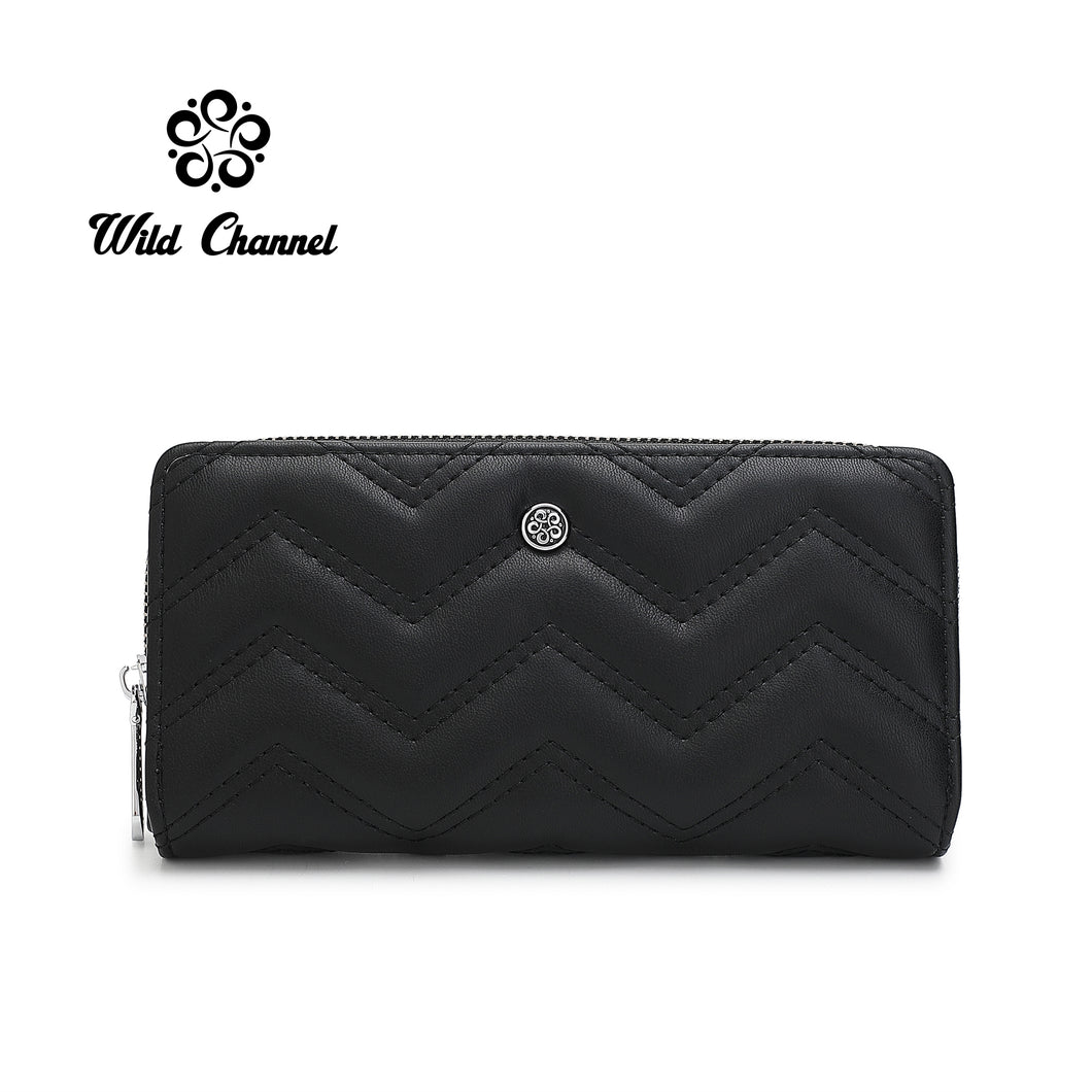 Women's Quilted RFID Long Purse