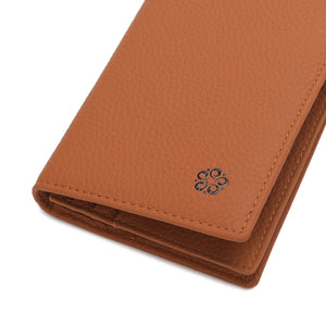 WILD CHANNEL GENUINE LEATHER RFID LONG WALLET NW 002-1 LIGHT BROWN