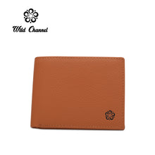 Load image into Gallery viewer, WILD CHANNEL GENUINE LEATHER RFID SHORT WALLET NW 002-3 LIGHT BROWN