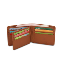 Load image into Gallery viewer, WILD CHANNEL GENUINE LEATHER RFID SHORT WALLET NW 002-4 LIGHT BROWN