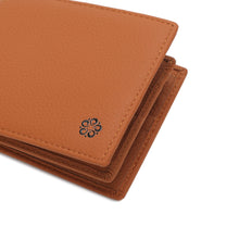 Load image into Gallery viewer, WILD CHANNEL GENUINE LEATHER RFID SHORT WALLET NW 002-5 LIGHT BROWN