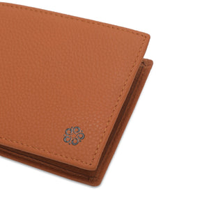 WILD CHANNEL GENUINE LEATHER RFID SHORT WALLET NW 002-6 LIGHT BROWN