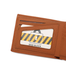 Load image into Gallery viewer, WILD CHANNEL GENUINE LEATHER RFID SHORT WALLET NW 002-6 LIGHT BROWN