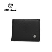 Load image into Gallery viewer, WILD CHANNEL GENUINE LEATHER RFID SHORT WALLET NW 003-2 BLACK