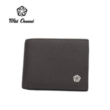 Load image into Gallery viewer, WILD CHANNEL GENUINE LEATHER RFID SHORT WALLET NW 004-3 DARK BROWN