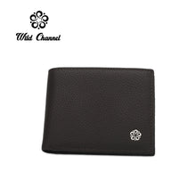 Load image into Gallery viewer, WILD CHANNEL GENUINE LEATHER RFID SHORT WALLET NW 004-5 DARK BROWN