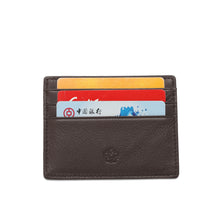 Load image into Gallery viewer, WILD CHANNEL GENUINE LEATHER SHORT CARD HOLDER NW 009-5 BLACK