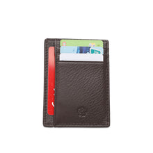 Load image into Gallery viewer, WILD CHANNEL GENUINE LEATHER SHORT CARD HOLDER NW 009-6 BLACK