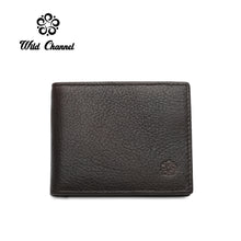 Load image into Gallery viewer, WILD CHANNEL GENUINE LEATHER RFID SHORT WALLET NW 010-2 BLACK