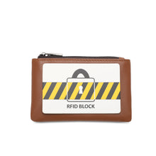 Load image into Gallery viewer, WILD CHANNEL GENUINE LEATHER RFID CARD HOLDER NW 012-1 LIGHT BROWN