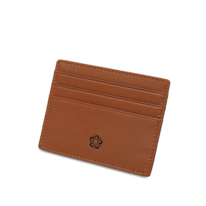WILD CHANNEL GENUINE LEATHER CARD HOLDER NW 012-2 LIGHT BROWN