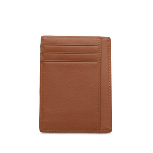 WILD CHANNEL GENUINE LEATHER LONGCARD HOLDER NW 012-3 LIGHT BROWN