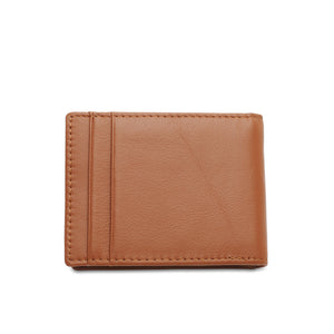 WILD CHANNEL GENUINE LEATHER RFID SHORT WALLET NW 013-3 LIGHT BROWN