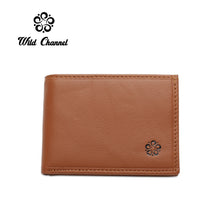 Load image into Gallery viewer, WILD CHANNEL GENUINE LEATHER RFID SHORT WALLET NW 014-1 LIGHT BROWN