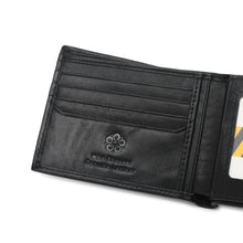 Load image into Gallery viewer, WILD CHANNEL GENUINE LEATHER RFID SHORT WALLET NW 015-3 BLACK