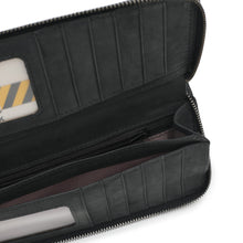 Load image into Gallery viewer, WILD CHANNEL GENUINE LEATHER RFID ZIPPER LONG WALLET NW 016-1 DARK GREY