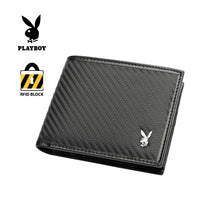Load image into Gallery viewer, (11 Card slots )PLAYBOY RFID Long Wallet And Bifold Wallet PW 233-2 Black