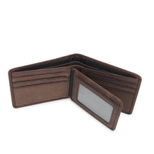 Load image into Gallery viewer, (9 Card slots) PLAYBOY GENUINE LEATHER RFID SHORT WALLET PW 267-4 BROWN