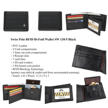 Load image into Gallery viewer, Swiss Polo Men RFID Bifold Wallet and Automatic Belt Gift Set Box SGS 556-2 Black