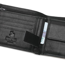 Load image into Gallery viewer, SWISS POLO GENUINE LEATHER RFID SHORT WALLET SW 167-6 BLACK