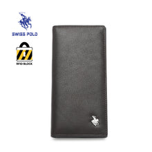 Load image into Gallery viewer, (11 Card slots) SWISS POLO GENUINE LEATHER RFID LONG/ SHORT &amp; ZIP WALLET SW 171 SERIES DARK COFFEE